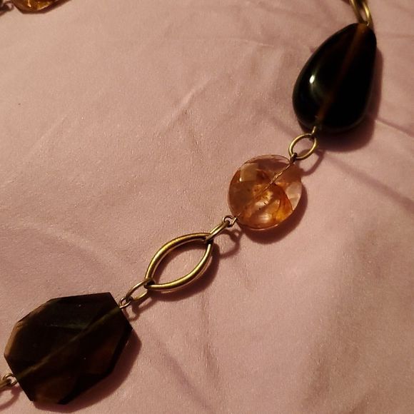 Vintage Carolee Polished Stone Carnelian Necklace 18"‎ - Picture 3 of 11